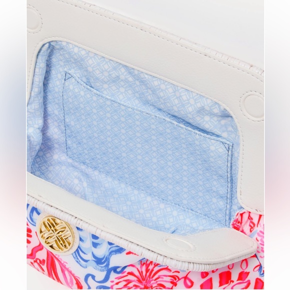 Lilly Pulitzer Cayo Coco Clutch Colorful Woven - Picture 4 of 6